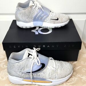 Mens Nike Kevin Durant XIV KD14 sneakers basketball wolf grey size 8 CW3935-100
